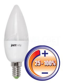 PLED-DIM-C37-5w, 3000K, 400 Lm, E14, 230/50, NL Jazzway