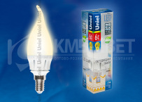 LED-CW37-6W/WW/E14/FR ALM01WH UNIEL  .  